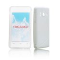 CUSTODIA GEL TPU SILICONE DOUBLE per HUAWEI ASCEND Y300, U8833 COLORE BIANCO