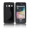 CUSTODIA GEL TPU SILICONE DOUBLE per HUAWEI ASCEND Y300, U8833 COLORE NERO