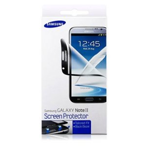 PELLICOLA PROTEGGI DISPLAY ORIGINALE SAMSUNG ETC-G1J9BEGSTD per N7100 GALAXY NOTE2, N7105 CONFEZIONE 2 PZ NERO BLISTER