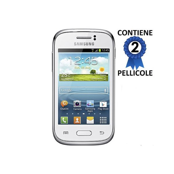 PELLICOLA PROTEGGI DISPLAY SAMSUNG S6310 GALAXY YOUNG, S6312 GALAXY YOUNG DUOS CONFEZIONE 2 PEZZI