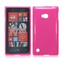 CUSTODIA GEL TPU SILICONE LUCIDA per NOKIA LUMIA 720 COLORE ROSA