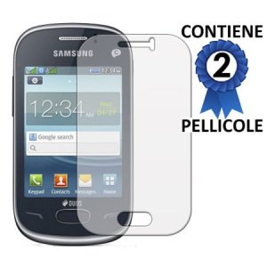 PELLICOLA PROTEGGI DISPLAY SAMSUNG S3802 REX 70, S3800 CONFEZIONE 2 PEZZI