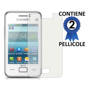 PELLICOLA PROTEGGI DISPLAY SAMSUNG S5222R REX 80 CONFEZIONE 2 PEZZI