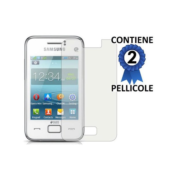 PELLICOLA PROTEGGI DISPLAY SAMSUNG S5222R REX 80 CONFEZIONE 2 PEZZI