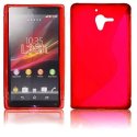 CUSTODIA GEL TPU SILICONE DOUBLE per SONY XPERIA ZL LTE, C6503, C6502, C6506, HSPA+, L35H COLORE ROSSO