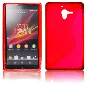 CUSTODIA GEL TPU SILICONE DOUBLE per SONY XPERIA ZL LTE, C6503, C6502, C6506, HSPA+, L35H COLORE ROSSO