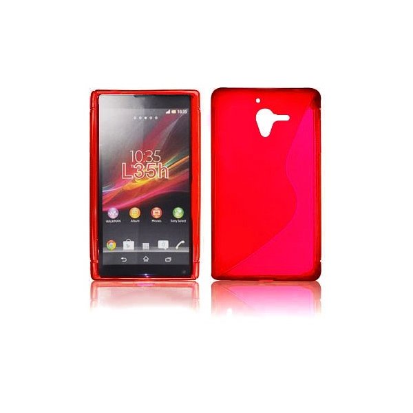 CUSTODIA GEL TPU SILICONE DOUBLE per SONY XPERIA ZL LTE, C6503, C6502, C6506, HSPA+, L35H COLORE ROSSO