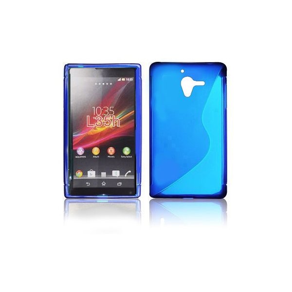 CUSTODIA GEL TPU SILICONE DOUBLE per SONY XPERIA ZL LTE, C6503, C6502, C6506, HSPA+, L35H COLORE BLU