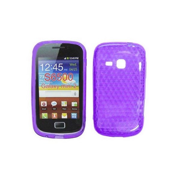 CUSTODIA GEL TPU SILICONE per SAMSUNG S6500 GALAXY MINI 2 COLORE VIOLA