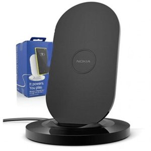 CARICATORE WIRELESS CON STAND ORIGINALE per TUTTI I DISPOSITIVI DOTATI DI TECNOLOGIA QI COLORE NERO DT-910 NOKIA