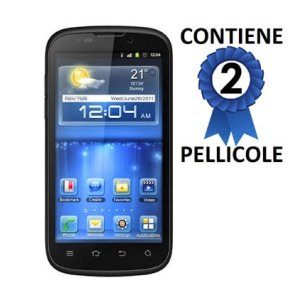 PELLICOLA PROTEGGI DISPLAY ZTE GRAND X IN CONFEZIONE 2 PEZZI