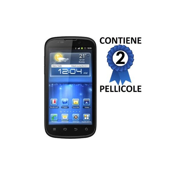 PELLICOLA PROTEGGI DISPLAY ZTE GRAND X IN CONFEZIONE 2 PEZZI