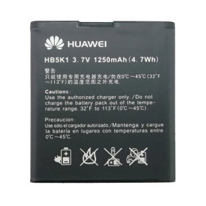 BATTERIA ORIGINALE HUAWEI HB5K1 per ASCEND Y200, ASCEND Y201 PRO, SONIC U8650 1250mAh LI-ION BULK SEGUE COMPATIBILITA'..