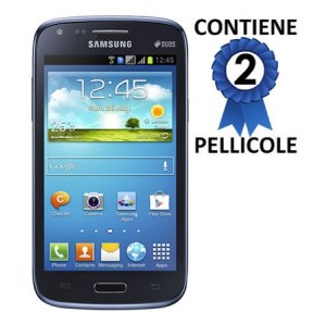 PELLICOLA PROTEGGI DISPLAY SAMSUNG I8260 GALAXY CORE, I8262 CONFEZIONE 2 PEZZI