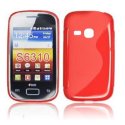 CUSTODIA GEL TPU SILICONE DOUBLE per SAMSUNG S6310 GALAXY YOUNG, S6312 GALAXY YOUNG DUOS COLORE ROSSO