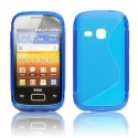 CUSTODIA GEL TPU SILICONE DOUBLE per SAMSUNG S6310 GALAXY YOUNG, S6312 GALAXY YOUNG DUOS COLORE BLU