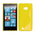 CUSTODIA GEL TPU SILICONE DOUBLE per NOKIA LUMIA 720 COLORE GIALLO