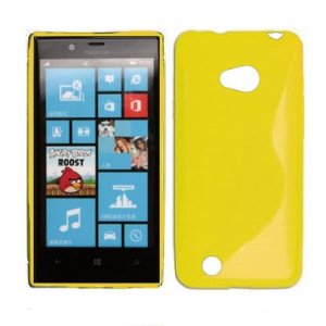 CUSTODIA GEL TPU SILICONE DOUBLE per NOKIA LUMIA 720 COLORE GIALLO