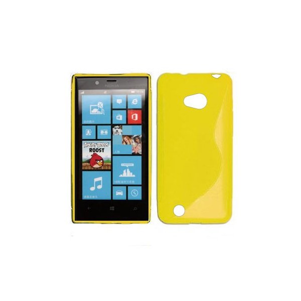 CUSTODIA GEL TPU SILICONE DOUBLE per NOKIA LUMIA 720 COLORE GIALLO