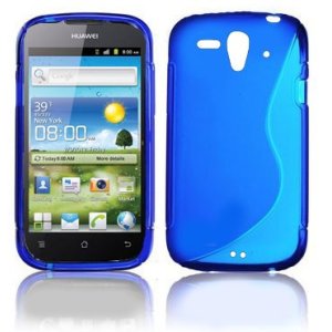 CUSTODIA GEL TPU SILICONE DOUBLE per HUAWEI ASCEND G300, U8818, U8815 COLORE BLU