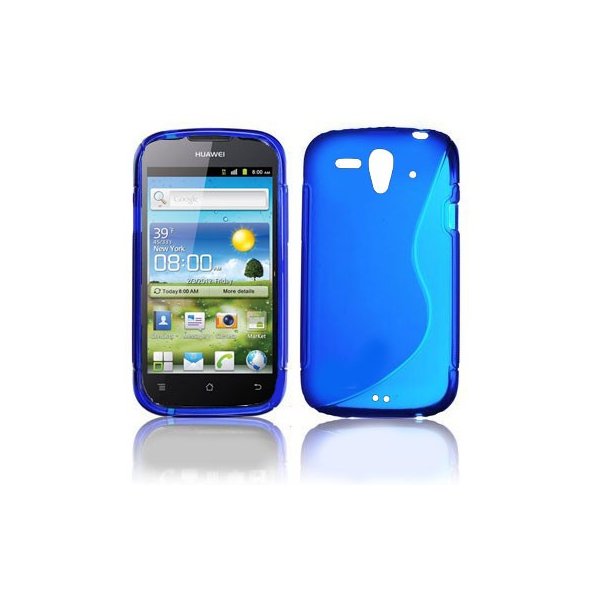 CUSTODIA GEL TPU SILICONE DOUBLE per HUAWEI ASCEND G300, U8818, U8815 COLORE BLU