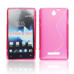 CUSTODIA GEL TPU SILICONE DOUBLE per SONY XPERIA E, C1504, C1505, C1604, C1605 COLORE ROSA