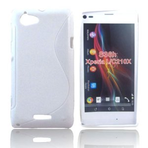 CUSTODIA GEL TPU SILICONE DOUBLE per SONY XPERIA L, C2104, C2105, S36H COLORE BIANCO