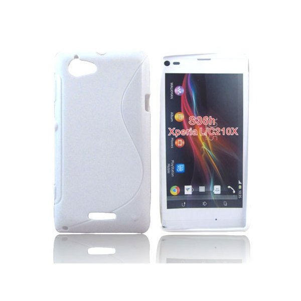 CUSTODIA GEL TPU SILICONE DOUBLE per SONY XPERIA L, C2104, C2105, S36H COLORE BIANCO