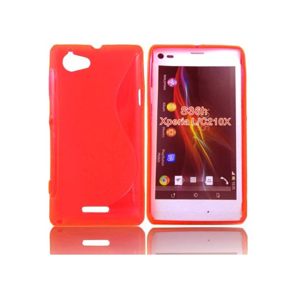 CUSTODIA GEL TPU SILICONE DOUBLE per SONY XPERIA L, C2104, C2105, S36H COLORE ROSSO