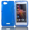 CUSTODIA GEL TPU SILICONE DOUBLE per SONY XPERIA L, C2104, C2105, S36H COLORE BLU