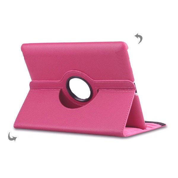 CUSTODIA BOOK PELLE GIREVOLE per SAMSUNG P3100 Galaxy Tab2, P3110 POLLICI 7" COLORE ROSA