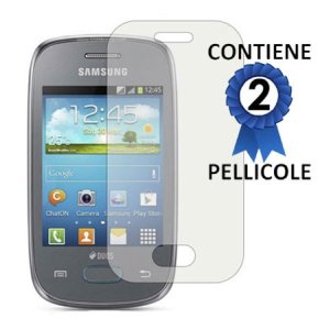 PELLICOLA PROTEGGI DISPLAY SAMSUNG S5310 GALAXY POCKET NEO, S5312 CONFEZIONE 2 PEZZI