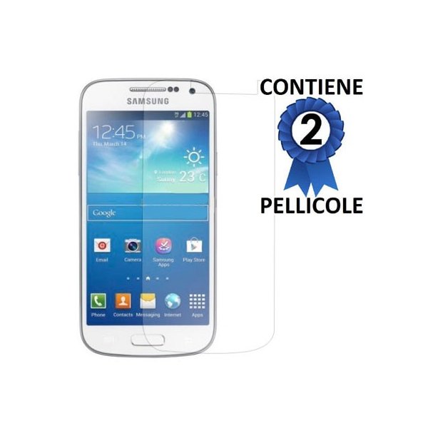 PELLICOLA PROTEGGI DISPLAY SAMSUNG I9190 GALAXY S4 MINI, I9192, I9195 CONFEZIONE 2 PEZZI