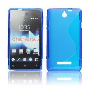 CUSTODIA GEL TPU SILICONE DOUBLE per SONY XPERIA E, C1504, C1505, C1604, C1605 COLORE BLU