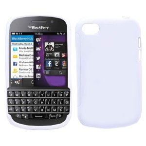 CUSTODIA GEL TPU SILICONE LUCIDA per BLACKBERRY Q10 COLORE BIANCO