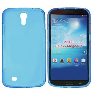 CUSTODIA GEL TPU SILICONE LUCIDA per SAMSUNG I9200 GALAXY MEGA 6.3" POLLICI, I9205 COLORE BLU