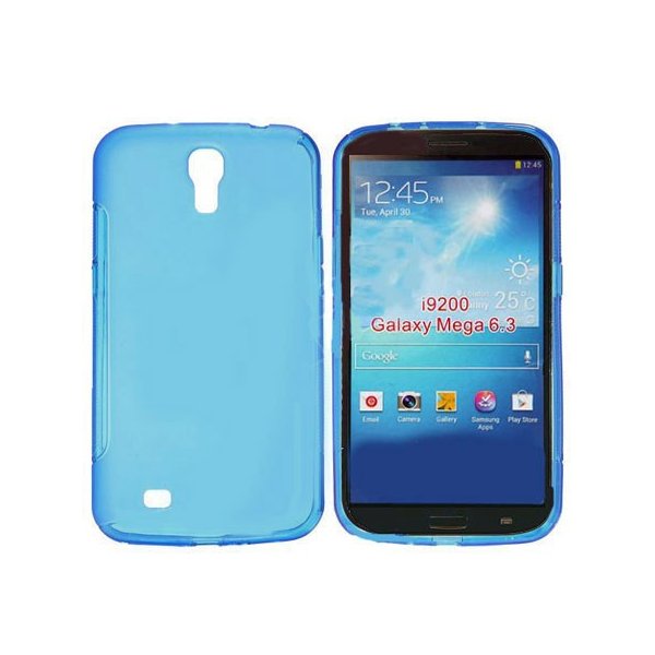 CUSTODIA GEL TPU SILICONE LUCIDA per SAMSUNG I9200 GALAXY MEGA 6.3" POLLICI, I9205 COLORE BLU