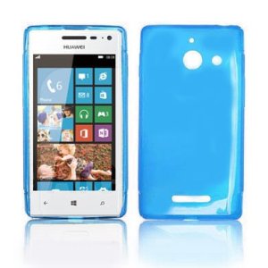 CUSTODIA GEL TPU SILICONE LUCIDA per HUAWEI ASCEND W1 COLORE BLU