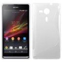 CUSTODIA GEL TPU SILICONE DOUBLE per SONY XPERIA SP HSPA C5302, LTE C5306, LTE C5303, M35H COLORE BIANCO