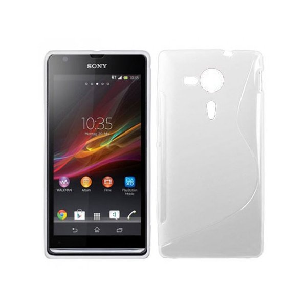 CUSTODIA GEL TPU SILICONE DOUBLE per SONY XPERIA SP HSPA C5302, LTE C5306, LTE C5303, M35H COLORE BIANCO