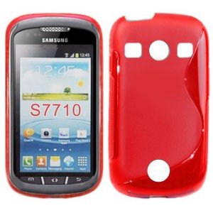 CUSTODIA GEL TPU SILICONE DOUBLE per SAMSUNG S7710 GALAXY XCOVER 2 COLORE ROSSO