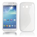 CUSTODIA GEL TPU SILICONE DOUBLE per SAMSUNG I9150 GALAXY MEGA 5.8, I9152 COLORE BIANCO-TRASPARENTE