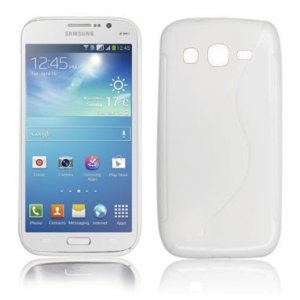 CUSTODIA GEL TPU SILICONE DOUBLE per SAMSUNG I9150 GALAXY MEGA 5.8, I9152 COLORE BIANCO