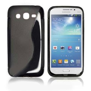 CUSTODIA GEL TPU SILICONE DOUBLE per SAMSUNG I9150 GALAXY MEGA 5.8, I9152 COLORE NERO