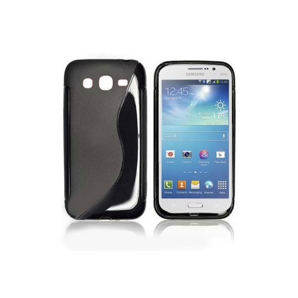 CUSTODIA GEL TPU SILICONE DOUBLE per SAMSUNG I9150 GALAXY MEGA 5.8, I9152 COLORE NERO