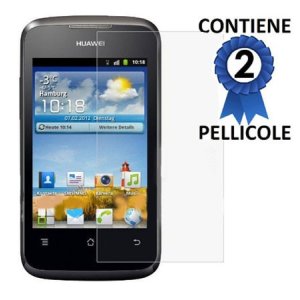 PELLICOLA PROTEGGI DISPLAY HUAWEI ASCEND Y200, U8655 CONFEZIONE 2 PEZZI