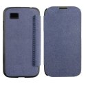 CUSTODIA FLIP BOOK TESSUTO CON TASCA PORTA CARTE per BLACKBERRY Z10 COLORE BLU