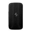 CUSTODIA BOOK FLIP VERA PELLE FERRARI FEFFFLBKS4BL per SAMSUNG I9500 GALAXY S4, I9505, I9502 COLORE NERO