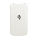 CUSTODIA BOOK FLIP VERA PELLE FERRARI FEFFFLBKS4FW per SAMSUNG I9500 GALAXY S4, I9505, I9502 COLORE BIANCO