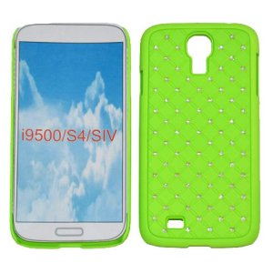 CUSTODIA RIGIDA CON BRILLANTINI per SAMSUNG I9500 GALAXY S4, I9505, I9502 COLORE VERDE